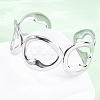 304 Stainless Steel Cuff Bangles for Women BJEW-D306-07P-1