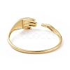Cubic Zirconia Hand Palm Open Cuff Bangle BJEW-F445-14G-3