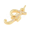 Brass Micro Pave Clear Cubic Zirconia Pendants CU-CBA7939-01F-G-2