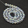 Imitate Austrian Crystal Electroplate Glass Round Bead Strands GLAA-F030-8mm-B01-2