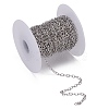 Tarnish Resistant 304 Stainless Steel Cable Chains CHS-K001-96-3.5mm-7