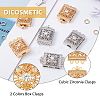 DICOSMETIC 8Pcs Brass Pave Clear Cubic Zirconia Box Clasps KK-DC0002-92-5