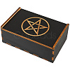 Rectangle Engraved Plywood Wooden Tarot Storage Boxes with Sliding Lid CON-WH20008-10B-5