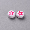 White Opaque Acrylic Beads MACR-N008-41-3