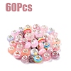 60Pcs 15 Styles Resin European Beads DIY-YW0010-19-1