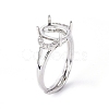 Adjustable Brass Solitaire Ring Settings KK-L193-06P-4