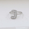 Brass Micro Pave Clear Cubic Zirconia Cuff Rings FS-WG17FF6-10-1