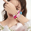 10Pcs 10 Style Handmade Polymer Clay Heishi Beaded Stretch Bracelets Set with Heart BJEW-SW00036-02-6
