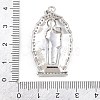 Religion Brass Micro Pave Clear Cubic Zirconia Pendants KK-H268-04B-P-3