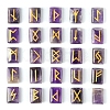 Rectangle Natural Amethyst Rune Stones PW-WG62729-04-1