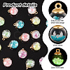 50Pcs 5 Colors Glow in the Dark Luminous Glass Globe Pendants GLAA-PH0002-76-4