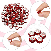 80Pcs Polymer Clay Rhinestone European Large Hole Beads with Silver Color Plated Brass Cores FPDL-LT0001-02A-4