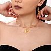 Spiral Sun 304 Stainless Steel Pendant Necklaces for Women FS-WGBDE1B-02-2
