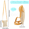 Straw Zipper Crossbody Bags AJEW-WH20019-41-2