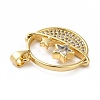 Rack Plating Brass Micro Pave Cubic Zirconia Pendants KK-E281-10G-4