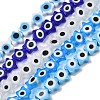 Handmade Evil Eye Lampwork Beads Strands LAMP-G166-02-1