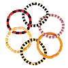 Handmade Polymer Clay Heishi Beads Stretch Bracelets Sets BJEW-JB05902-10-5