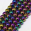 Electroplate Non-magnetic Synthetic Hematite Beads Strands G-J169A-3mm-05-1
