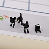Alloy Cartoon Dog Front Back Stud Earrings JE913A-4