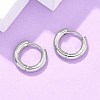 Tarnish Resistant 304 Stainless Steel Huggie Hoop Earrings X-EJEW-F111B-13mm-P-5