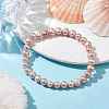 Natural Cultured Freshwater Pearl Potato Beaded Stretch Bracelets BJEW-JB10211-2