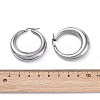 Tarnish Resistant Ring 304 Stainless Steel Hoop Earrings EJEW-O032-02P-6