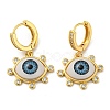Eye Golden Brass Dangle Hoop Earrings EJEW-A033-04G-02-1