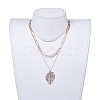 Pendant & Chain Necklaces Sets X-NJEW-JN02759-5