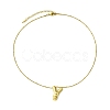 Ion Plating(IP) Initial Letter 304 Stainless Steel Pendant Necklace NJEW-R265-05G-Y-2