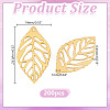 200Pcs Leaf Iron Pendants KK-HY0004-24-2