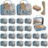 24Pcs Map Printed Tinplate Gift Storage Boxes with Handles CON-GA0001-31-1