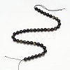 Grade AA Natural Golden Sheen Obsidian Round Beads Strands G-L275-01-6mm-2