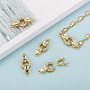 Brass Micro Pave Cubic Zirconia Fold Over Clasps KK-P164-12G-5