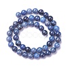 Natural Dumortierite Quartz Beads Strands G-P424-B-8mm-1