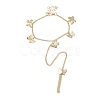 Iron Butterfly Ring Bracelet LS-BJEW-C054-03G-2