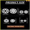 4 Styles Resin Snap Buttons BUTT-ME0001-11-2