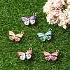 10Pcs 5 Colors Printed Alloy Pendants FIND-YW0001-94-6