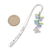 5Pcs 5 Colors Alloy Hook Bookmarks AJEW-JK00356-3