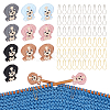 DIY Dog Silicone Beads Knitting Needle Protectors/Knitting Needle Stoppers with Stitch Markerss IFIN-NB0001-56-1