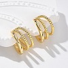 Triple-Layer Brass Open Cuff Earrings for Women EJEW-G297-33G-4