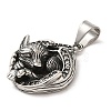 316L Stainless Steel Tibetan Style Rhinestone Pendants STAS-D096-01C-AS-2