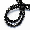 Round Natural Dyed & Heated Black Onyx Stone Beads Strands X-G-S119-8mm-2
