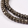 Natural Pyrite Beads Strands G-L051-4x3mm-01-2