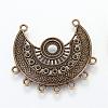 Tibetan Style Alloy Link Rhinestone & Tray Settings TIBE-S302-27AB-LF-1