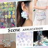 Iridescent PVC Paillette/Sequins Pendants PVC-PH0001-38B-5