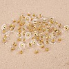 50Pairs Brass Bullet Clutch Bullet Clutch Earring Backs with Pad KK-YW0001-02G-6