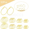 32Pcs 4 Styles Iron Huggie Hoop Earring Findings IFIN-FS0001-50-5