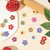 2-Hole Printed Wooden Buttons WOOD-WH0024-137-4