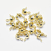 Long-Lasting Plated Brass Bead Tips KK-K193-118G-NF-2