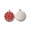 304 Stainless Steel Enamel Charms STAS-F291-03P-2